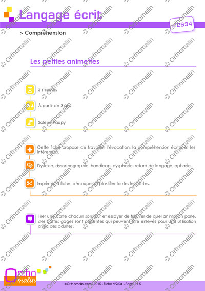 Page 1 de la fiche