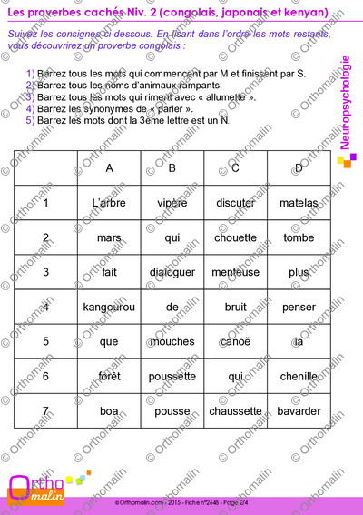 Page 2 de la fiche