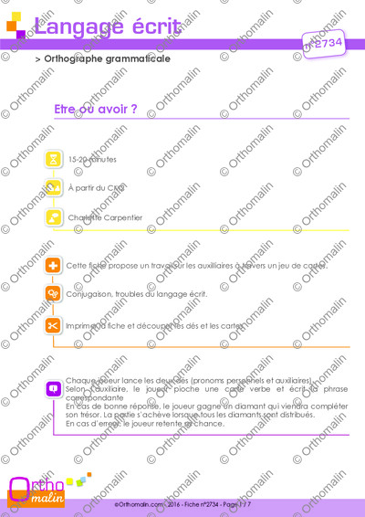 Page 1 de la fiche