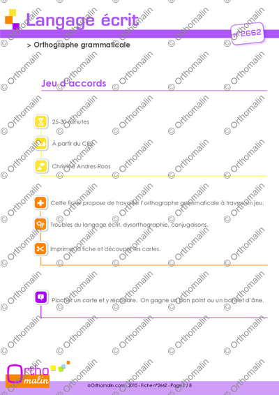 Page 1 de la fiche