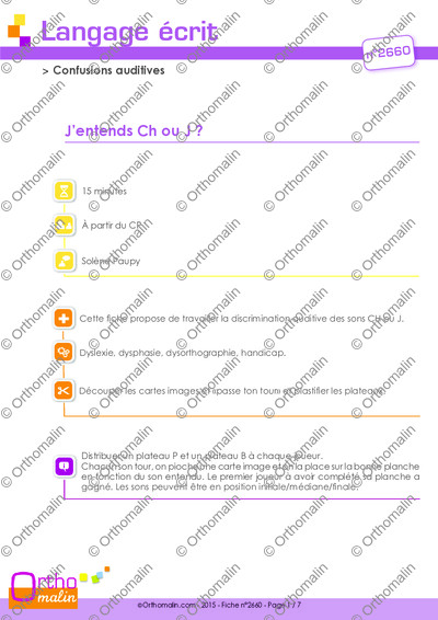 Page 1 de la fiche