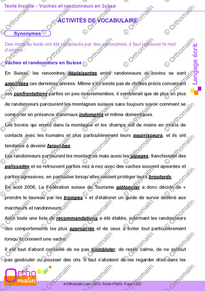 Page 13 de la fiche