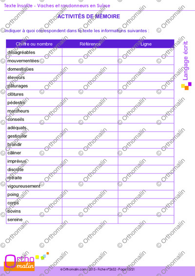 Page 10 de la fiche