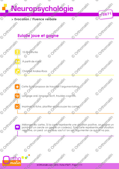 Page 1 de la fiche