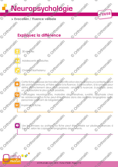 Page 1 de la fiche