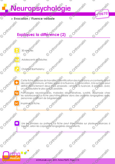 Page 1 de la fiche
