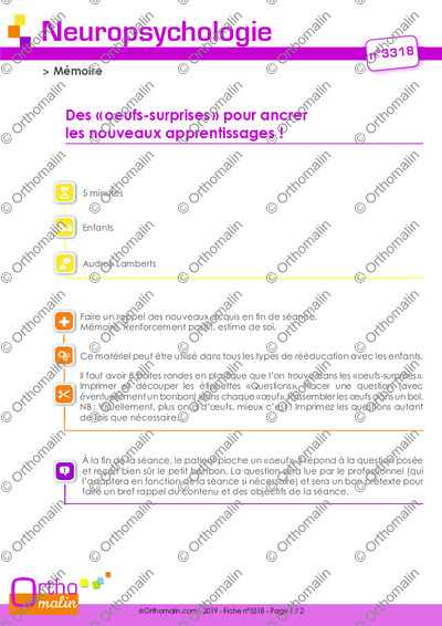 Page 1 de la fiche
