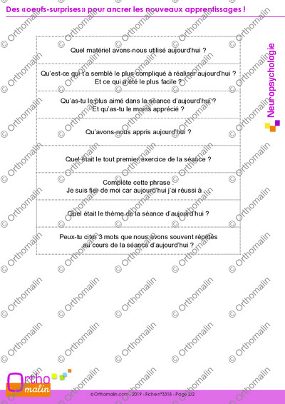 Page 2 de la fiche