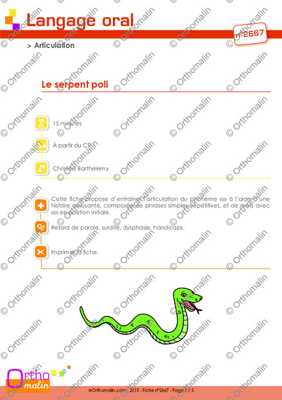 Page 1 de la fiche