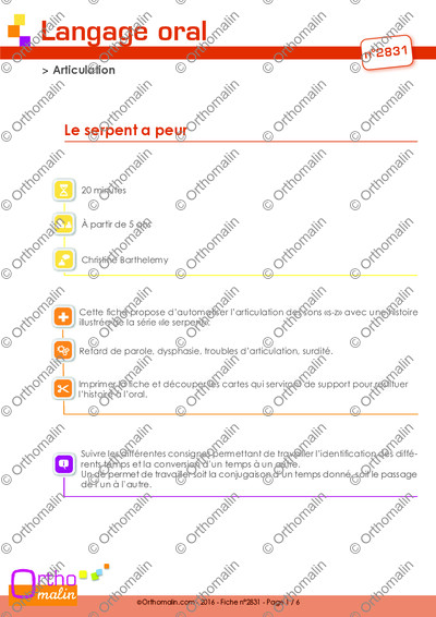 Page 1 de la fiche