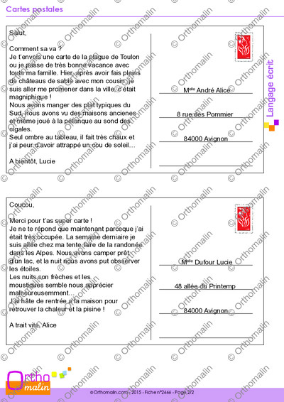 Page 2 de la fiche
