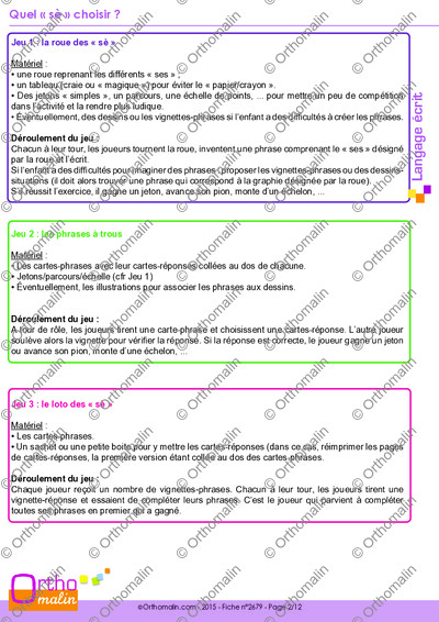 Page 2 de la fiche
