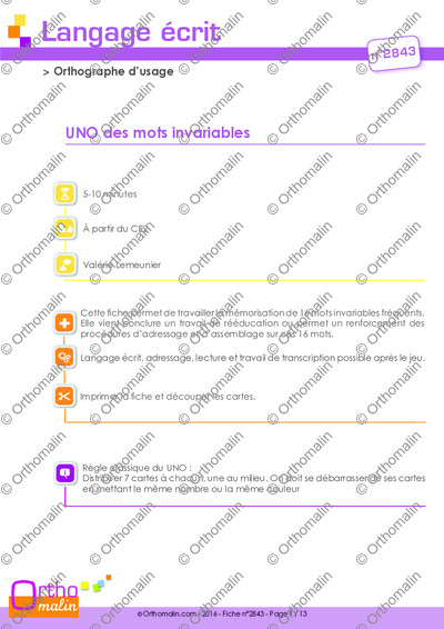 Page 1 de la fiche