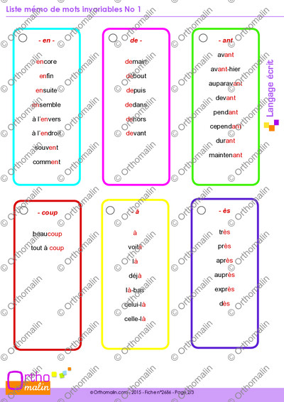 Page 2 de la fiche