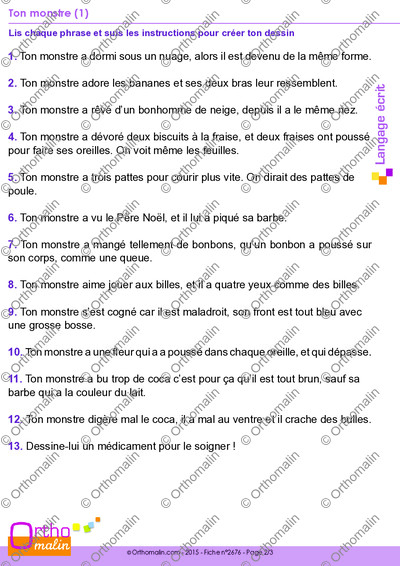 Page 2 de la fiche