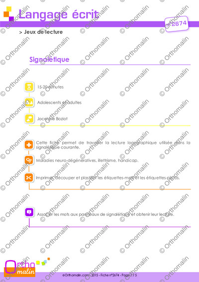 Page 1 de la fiche