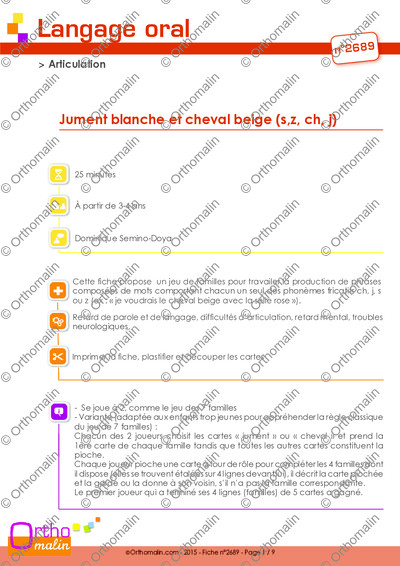 Page 1 de la fiche