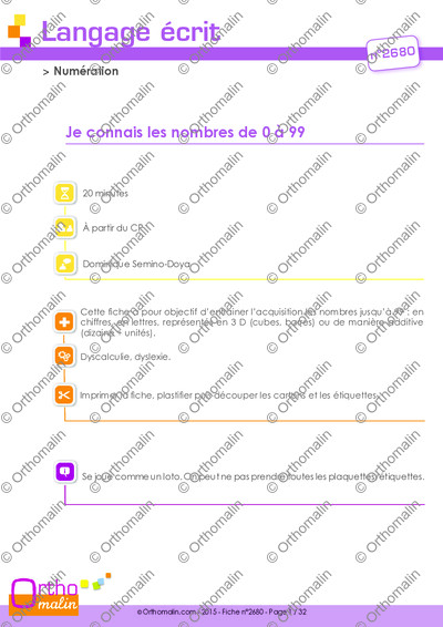 Page 1 de la fiche