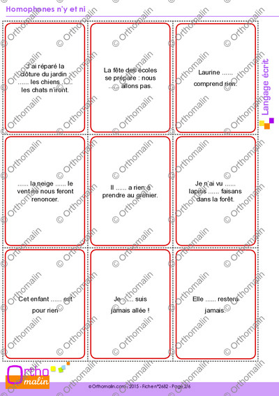 Page 2 de la fiche