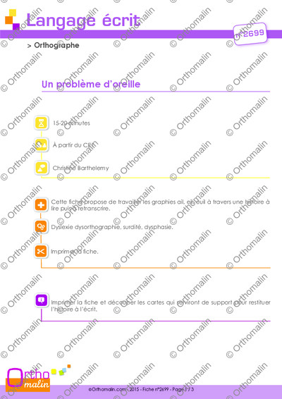 Page 1 de la fiche