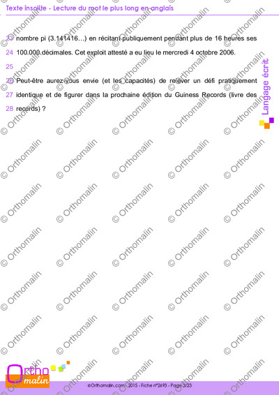 Page 3 de la fiche