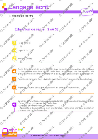 Page 1 de la fiche