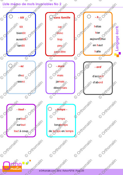 Page 3 de la fiche