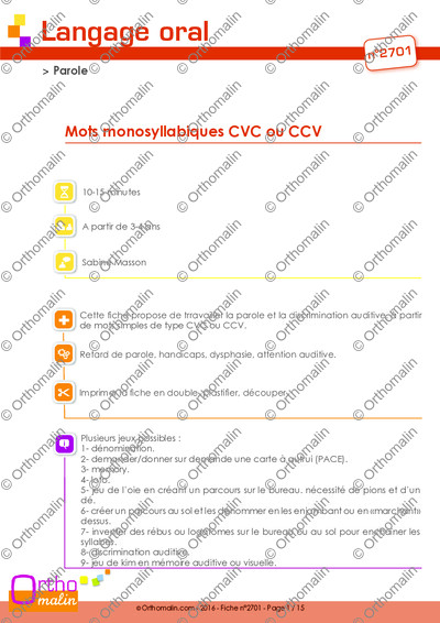 Page 1 de la fiche