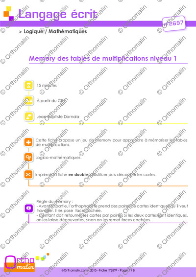 Page 1 de la fiche
