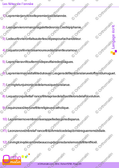 Page 2 de la fiche