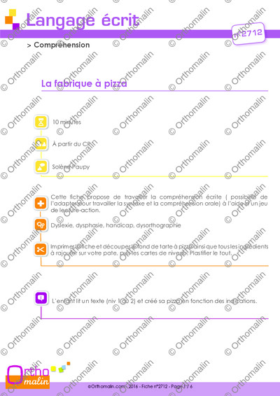 Page 1 de la fiche