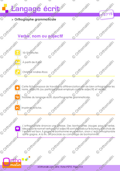 Page 1 de la fiche