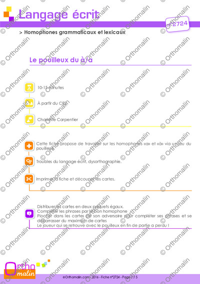 Page 1 de la fiche