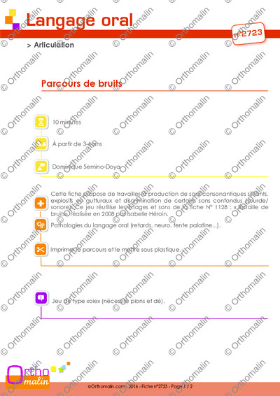 Page 1 de la fiche