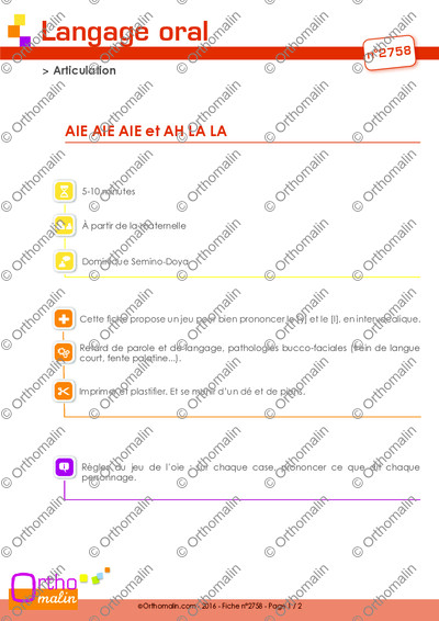 Page 1 de la fiche