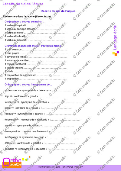 Page 8 de la fiche