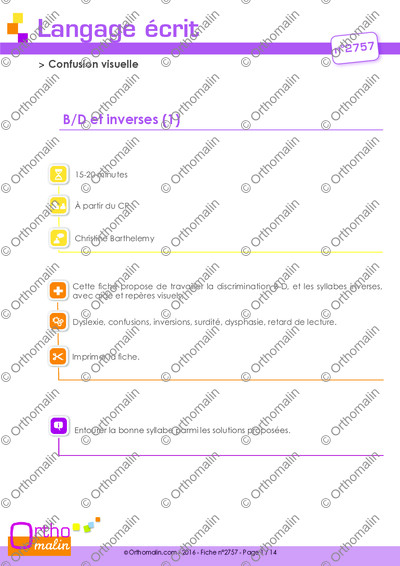 Page 1 de la fiche