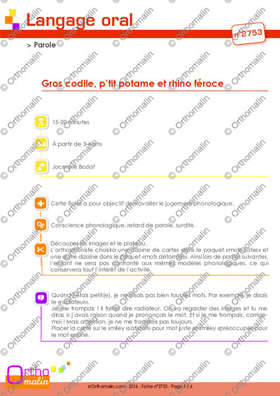 Page 1 de la fiche