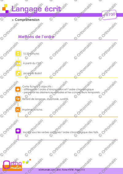 Page 1 de la fiche
