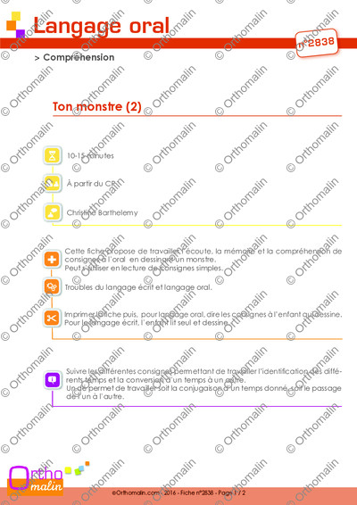 Page 1 de la fiche