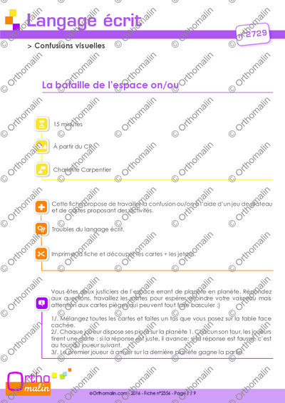 Page 1 de la fiche
