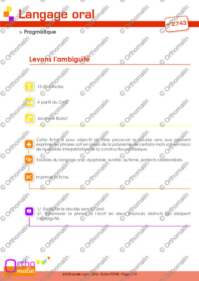 Page 1 de la fiche