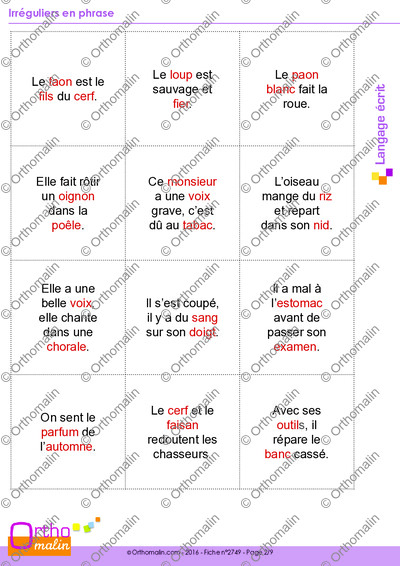 Page 2 de la fiche