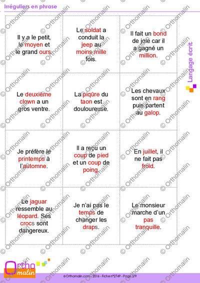 Page 3 de la fiche