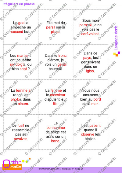 Page 4 de la fiche