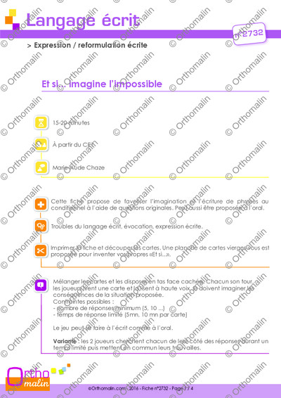 Page 1 de la fiche