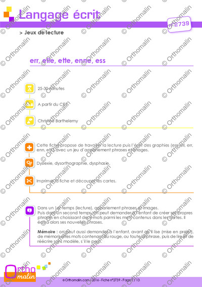 Page 1 de la fiche
