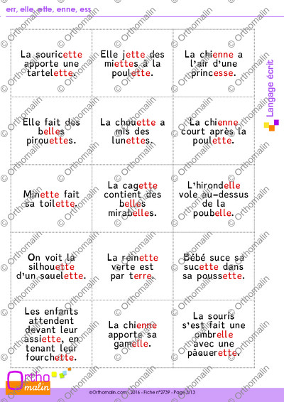 Page 3 de la fiche