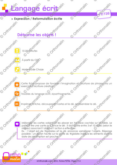 Page 1 de la fiche