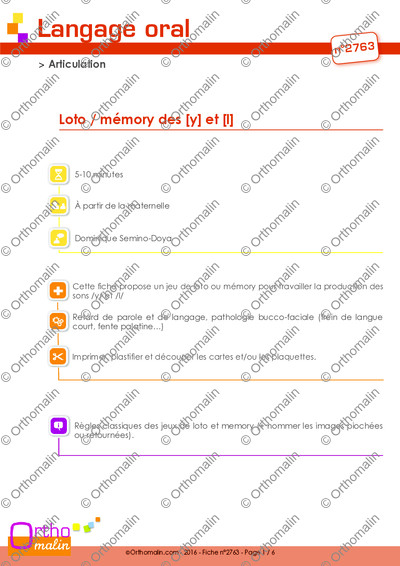Page 1 de la fiche